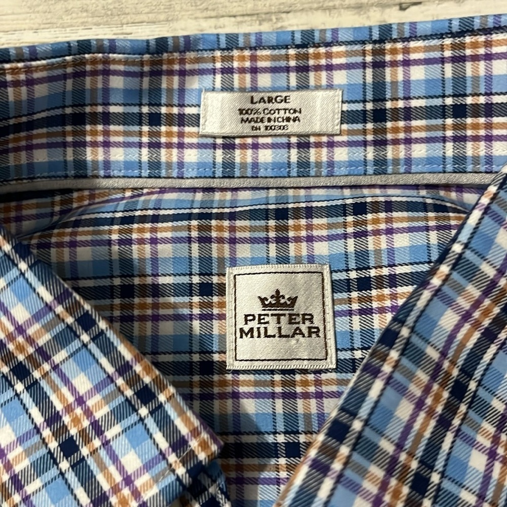 Peter Millar Button Down Size Large - image 4